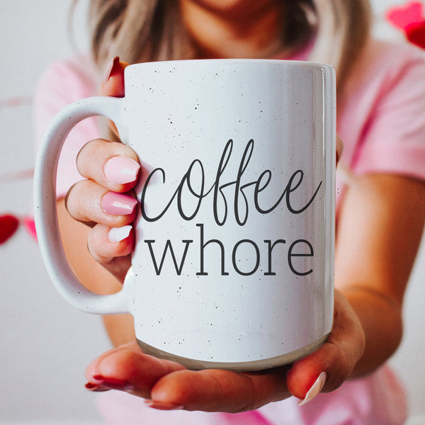Bye Felicia Goods® “Coffee Whore” Ceramic Mug – Funny Oversized Coffee Cup