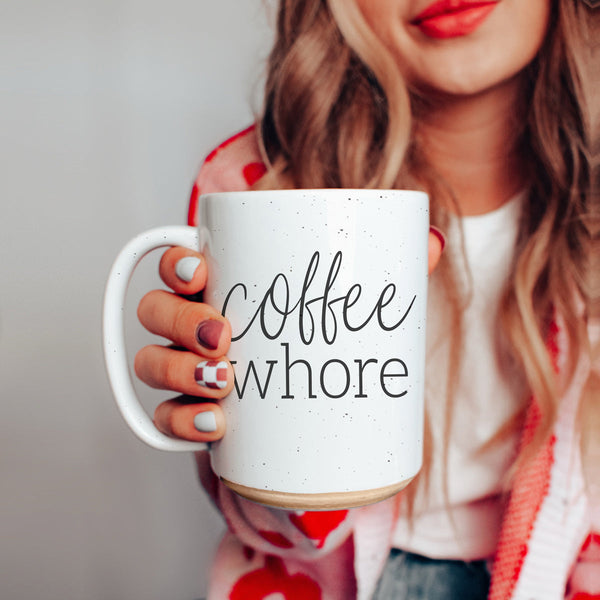 Bye Felicia Goods® “Coffee Whore” Ceramic Mug – Funny Oversized Coffee Cup