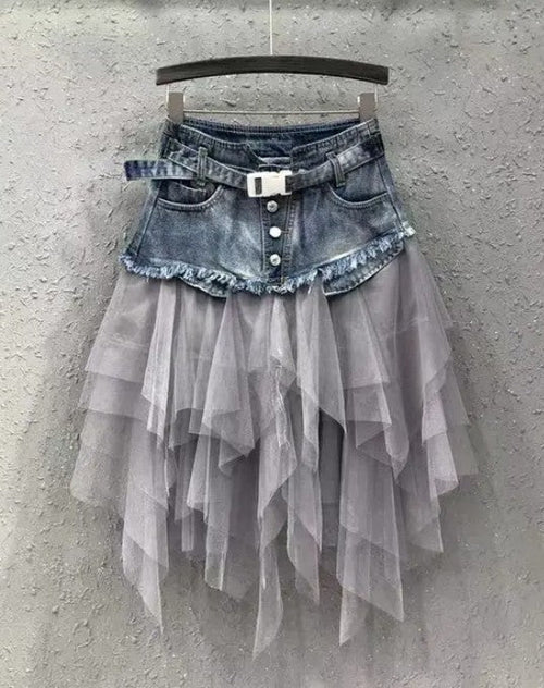 Tulle Me Twice – Denim Tutu Skirt