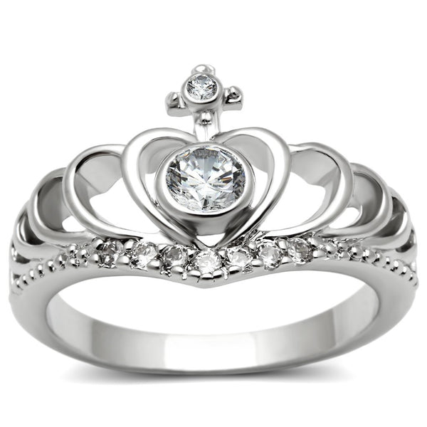 Bye Felicia Goods® Clear CZ Ring – Rhodium-Finished Brass Sparkle