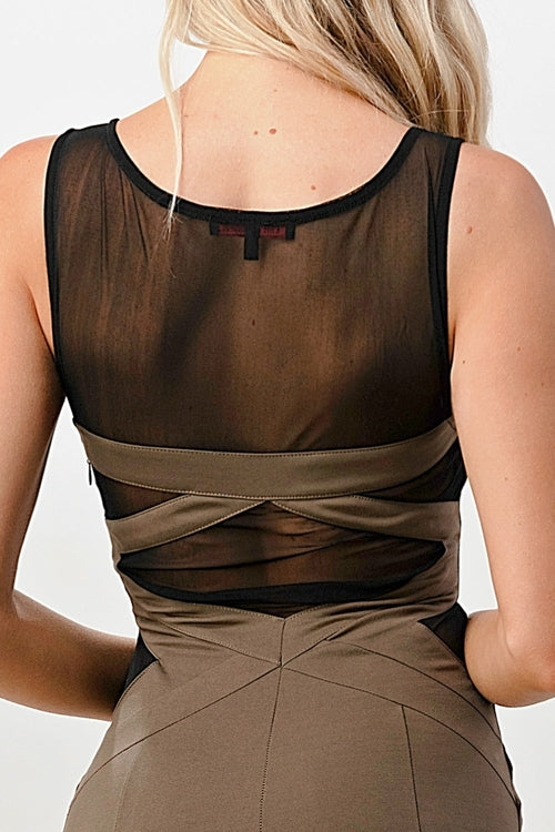 The Distraction – Mesh Cutout Bodycon Dress