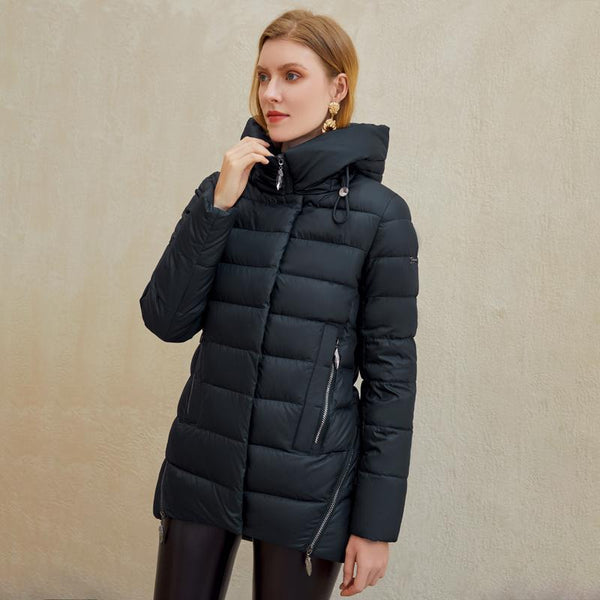 Bye Felicia Goods® Women’s Casual Zip-Up Hooded Jacket – Wide Fit Solid Style