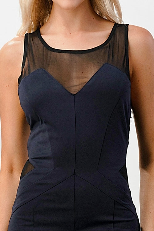 The Distraction – Mesh Cutout Bodycon Dress