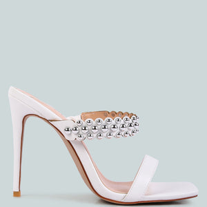 Bandy Stieletto Heel Metal Stud Sandals-0
