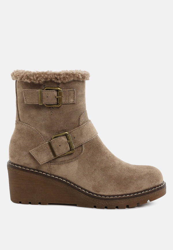 Big horn Faux Fur Harness Boots-0