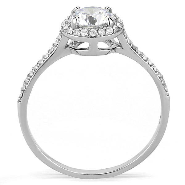 Bye Felicia Goods® Clear CZ Ring – High-Polish Stainless Steel Sparkle, classic.