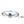 Bye Felicia Goods® Sea Blue CZ Ring – High-Polish Stainless Steel