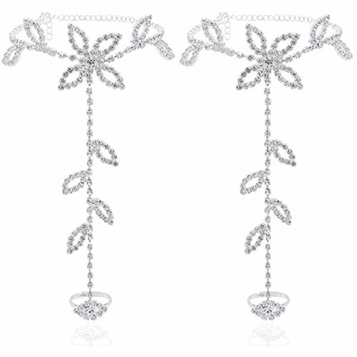 Bye Felicia Goods® Boho Sparkle Cubic Zirconia Anklet – 11" Adjustable Beach & Everyday Anklet