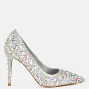 Iceout Diamante & Rhinestone Embellishments Pumps-0
