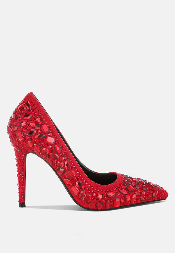 Iceout Diamante & Rhinestone Embellishments Pumps-6