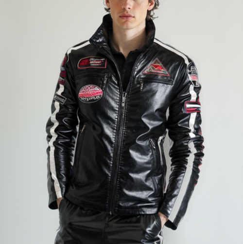 Vegan Leather Moto Jacket for Men – Warm & Badass