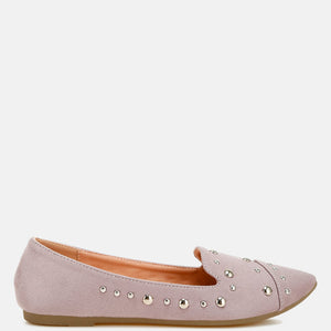 Olesia Stud Emebllished Ballet Flats-0