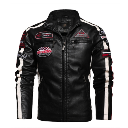 Vegan Leather Moto Jacket for Men – Warm & Badass