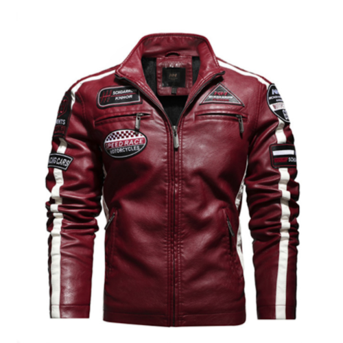 Vegan Leather Moto Jacket for Men – Warm & Badass