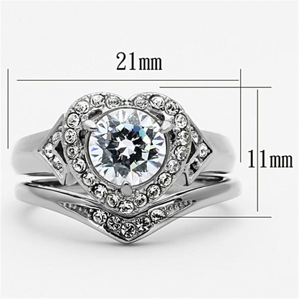 Bye Felicia Goods® Clear CZ Statement Ring – High-Polish Stainless Steel