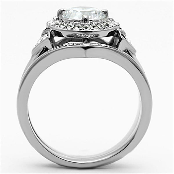 Bye Felicia Goods® Clear CZ Statement Ring – High-Polish Stainless Steel