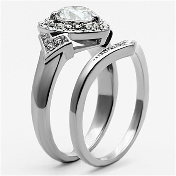 Bye Felicia Goods® Clear CZ Statement Ring – High-Polish Stainless Steel