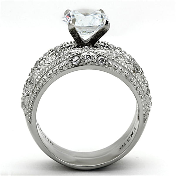 Bye Felicia Goods® Classic Clear CZ Statement Ring – High Polish Stainless Steel