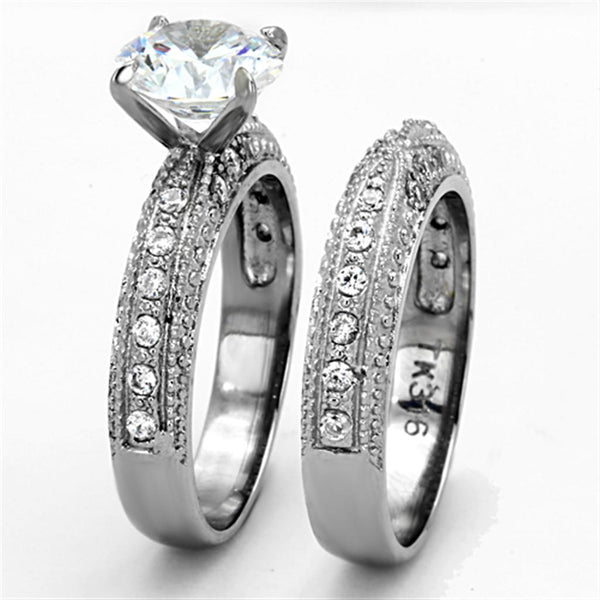 Bye Felicia Goods® Classic Clear CZ Statement Ring – High Polish Stainless Steel