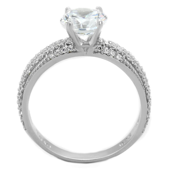 Bye Felicia Goods® Clear CZ Ring – Rhodium-Finished 925 Sterling Silver