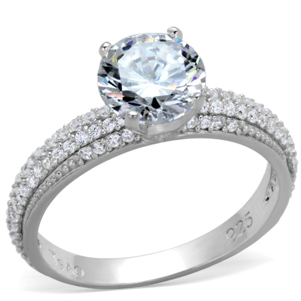 Bye Felicia Goods® Clear CZ Ring – Rhodium-Finished 925 Sterling Silver