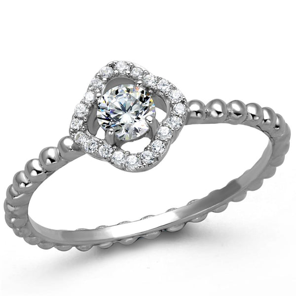 Bye Felicia Goods® Clear CZ Ring – Rhodium-Finished Sparkle and Elegance 925 Sterling Silver