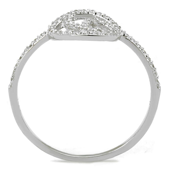 Bye Felicia Goods® Clear CZ Minimal Ring – Rhodium-Finished 925 Sterling Silver