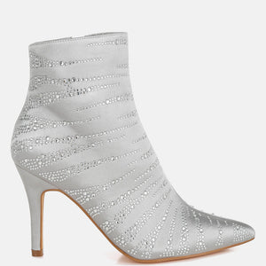 Toget Satin Rhinestone Ankle Party Boots-0