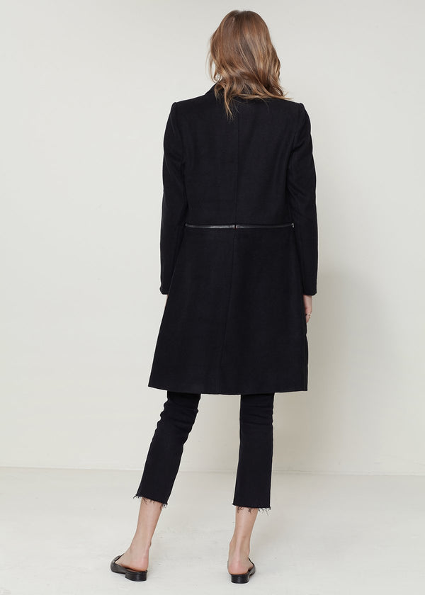Bye Felicia Goods® Women’s Convertible Wool-Blend Jacket – Zip-In Longline Open Front Coat