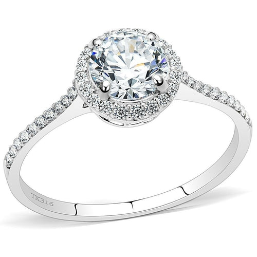 Bye Felicia Goods® Clear CZ Ring – High-Polish Stainless Steel Sparkle, classic.