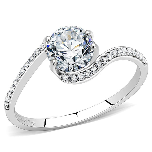 Bye Felicia Goods® Clear CZ Classic Ring – High-Polish Stainless Steel