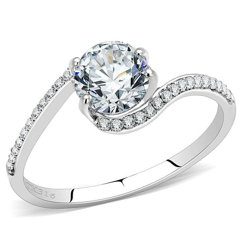 Bye Felicia Goods® Clear CZ Classic Ring – High-Polish Stainless Steel