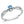 Bye Felicia Goods® Sea Blue CZ Ring – High-Polish Stainless Steel