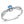 Bye Felicia Goods® Sea Blue CZ Ring – High-Polish Stainless Steel
