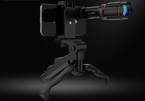 Stalker-Level Zoom (But Make It Legal) – 32x HD Phone Lens with Tripod