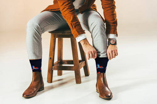 Polly’s Got Drip – Tropical Parrot Crew Socks
