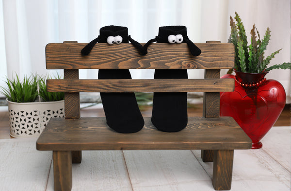 Bye Felicia Goods® Black Magnetic Socks – Funny Couple Novelty Gift (Sizes 5–10)