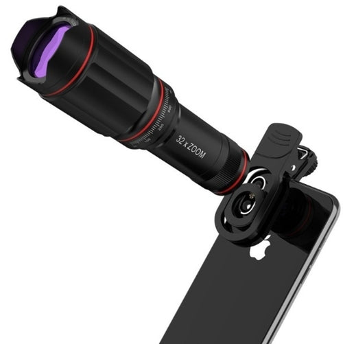 Stalker-Level Zoom (But Make It Legal) – 32x HD Phone Lens with Tripod