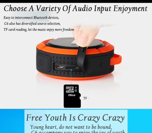Rugged Mini Bluetooth Speaker – Waterproof, Portable & Suction-Ready