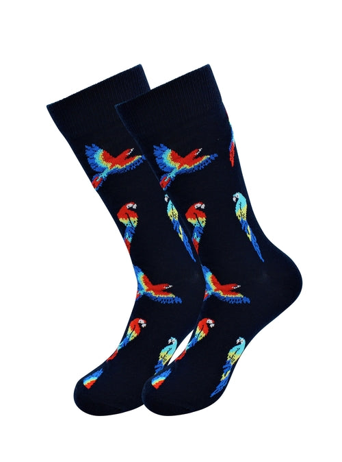 Polly’s Got Drip – Tropical Parrot Crew Socks