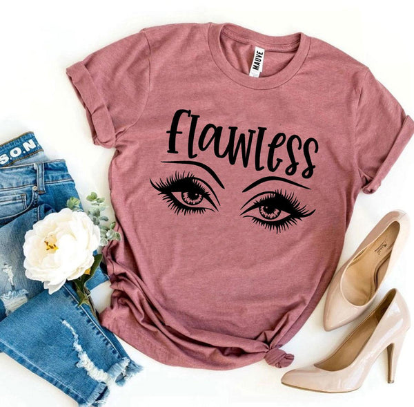Bye Felicia Goods® “Flawless” Graphic T-Shirt – Pretty Eyes & Lashes Design