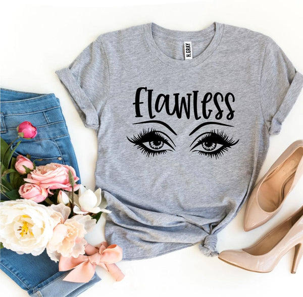 Bye Felicia Goods® “Flawless” Graphic T-Shirt – Pretty Eyes & Lashes Design