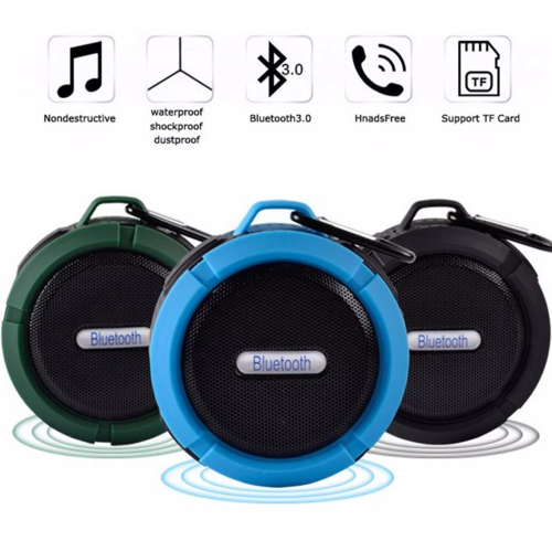 Rugged Mini Bluetooth Speaker – Waterproof, Portable & Suction-Ready