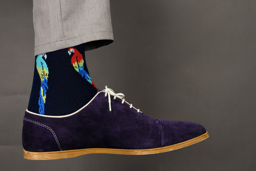 Polly’s Got Drip – Tropical Parrot Crew Socks
