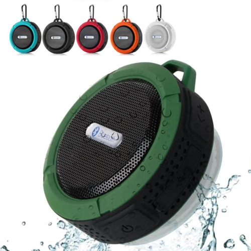 Rugged Mini Bluetooth Speaker – Waterproof, Portable & Suction-Ready