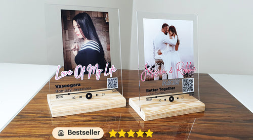 Acrylic Music Keepsake – Custom Song + Picture for Loved Ones