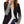 Bye Felicia Goods® Women’s Sequin Sleeve Blazer – Classic Black Slim Fit