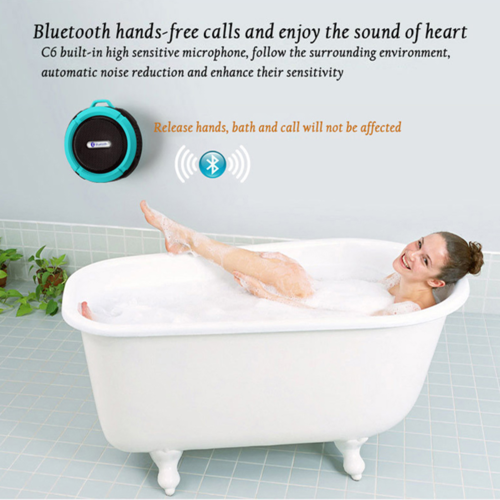 Rugged Mini Bluetooth Speaker – Waterproof, Portable & Suction-Ready