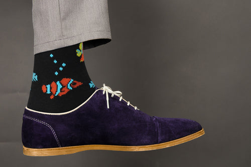 Tropic Like It’s Hot 🐠 Tropical Fish Crew Socks by Real Sic