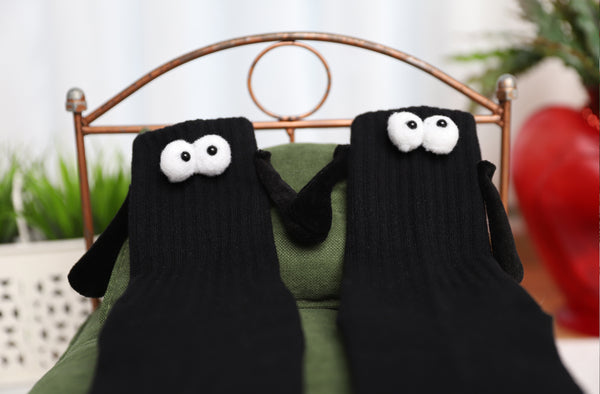 Bye Felicia Goods® Black Magnetic Socks – Funny Couple Novelty Gift (Sizes 5–10)